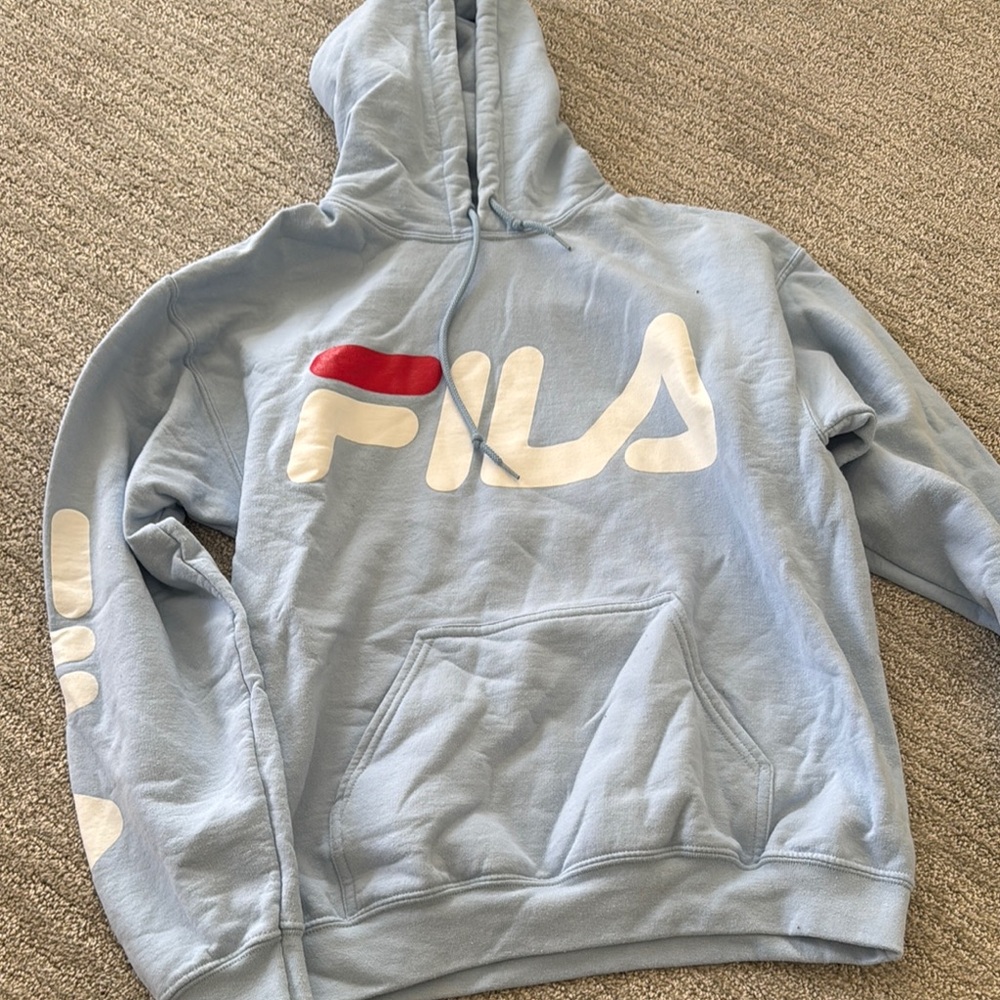 FILA Men's Blue Hoodie Sweater